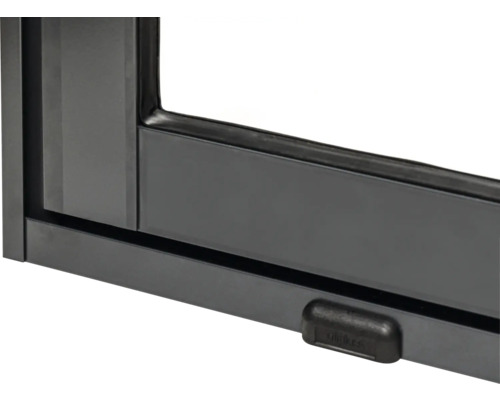 Détail d''une fenêtre avec mécanisme de verrouillage