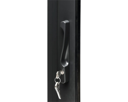 Poignée de porte avec clé dans la serrure