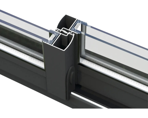 Detailansicht eines Fensterrahmens mit Glasscheibe