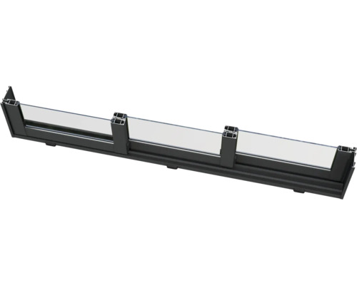 Garde-corps de balcon avec insert en verre et cadre en aluminium