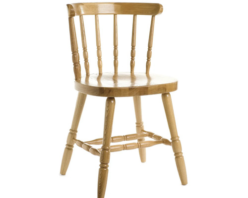 Chaise en bois avec dossier à barreaux