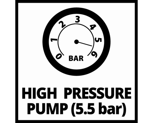Symbole pompe haute pression jusqu''à 5,5 bar