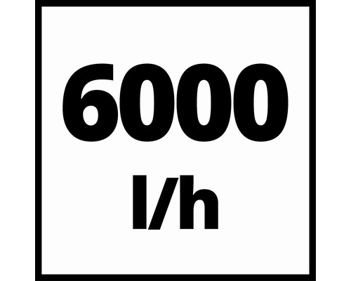 Symbole pour un débit de 6000 litres par heure