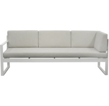 Canapé de jardin avec cadre en aluminium et trois coussins d''assise