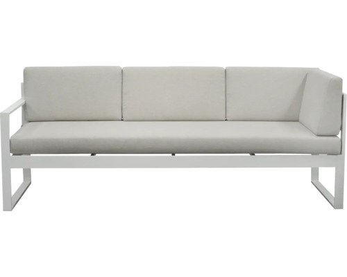 Canapé de jardin avec cadre en aluminium et trois coussins d''assise