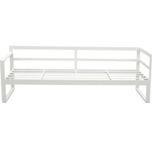 Banc de jardin blanc en métal