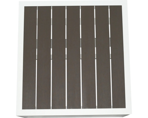 Table de jardin carrée avec structure à lattes