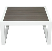 Table de jardin carrée aspect bois