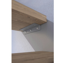 Équerre d''étagère en métal pour fixer une étagère en bois au mur