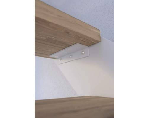 Support d''étagère métallique avec étagère en bois montée au mur