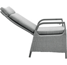 Chaise de jardin avec dossier réglable et coussins