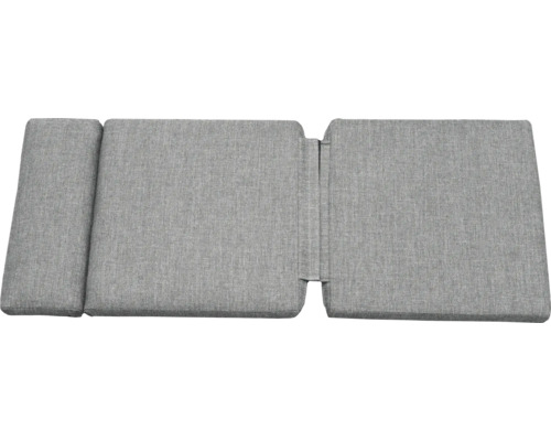 Coussin de bain de soleil de jardin gris en trois parties