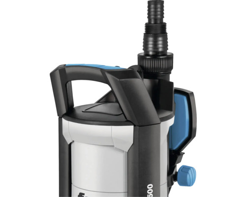 Pompe de bassin avec poignée de transport et raccord de tuyau