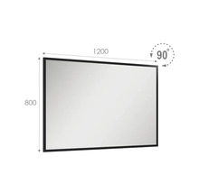 Miroir rectangulaire mesurant 1200 sur 800 avec un angle de 90 degrés.