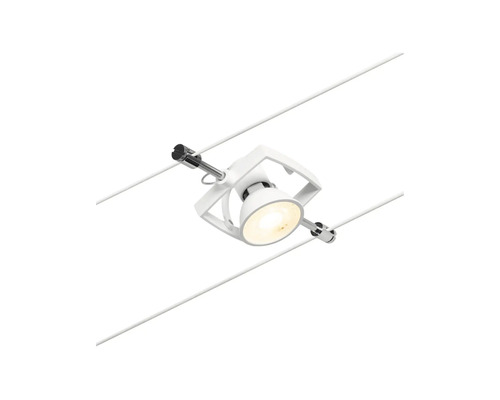 Weißer Seil-Strahler mit Licht