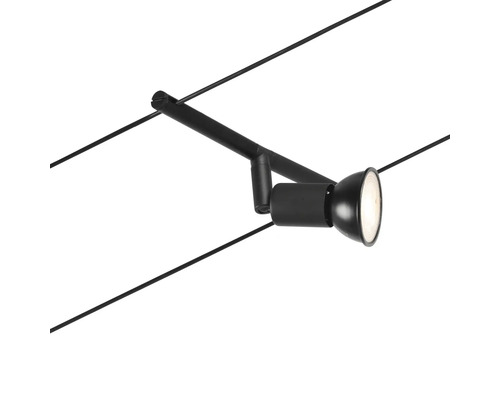 Schwarzer Seilstrahler für Innenräume