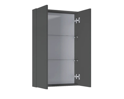 Offener Hängeschrank mit drei Glasböden für das Badezimmer