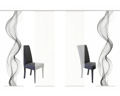 Schiebegardine mit Stuhlmuster für Fensterdekoration