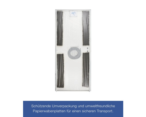 Innentür mit schützender Papierwabenplattenverpackung für sicheren Transport