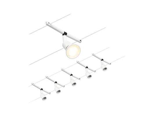 Schienensystem mit sechs Strahlern zur Deckenmontage