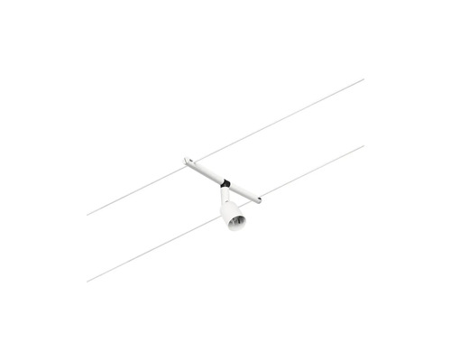 Weisse Seilleuchte mit einzelnen Lichtspot