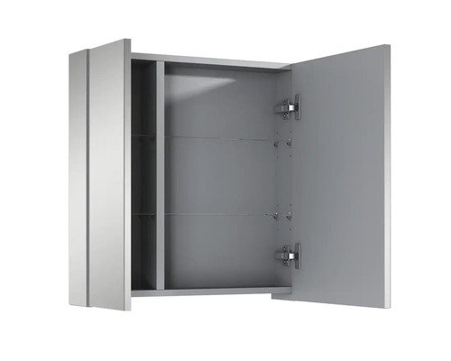 Offener Spiegelschrank mit Regalböden für das Badezimmer