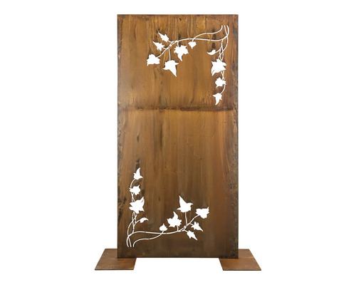 Sculpture de jardin décorative en métal avec motifs végétaux