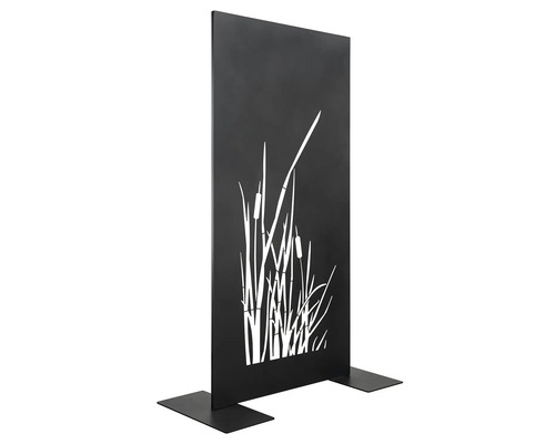 Panneau de séparation de jardin décoratif avec motif de roseaux en métal