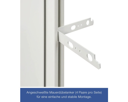 Detailansicht von angeschweißten Mauerdübelankern zur einfachen und stabilen Montage