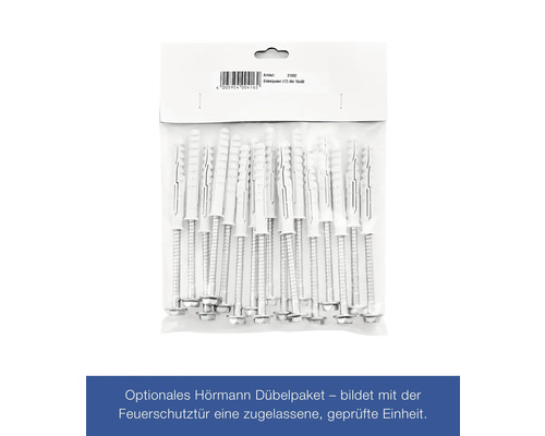 Paket mit Kunststoffdübeln und Schrauben