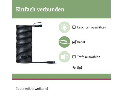 Image d''un câble avec connecteurs pour l''extension des systèmes d''éclairage extérieur