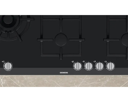 Table de cuisson à gaz Siemens avec cinq brûleurs
