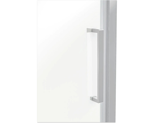 Vue détaillée d''une porte de cabine de douche avec poignée