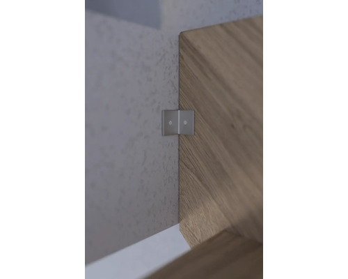 Detailansicht einer Eckverbindung mit Winkelverbinder