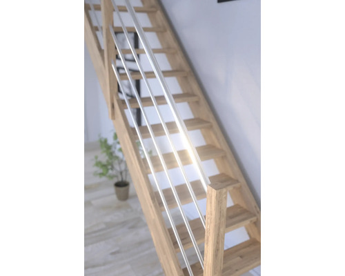 Escalier en bois avec barreaux de rampe