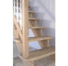 Escalier en bois avec rampe à l''intérieur