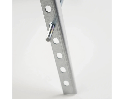 Support métallique avec trous et goupille