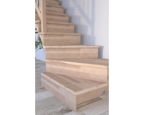 Escalier en bois avec rampe