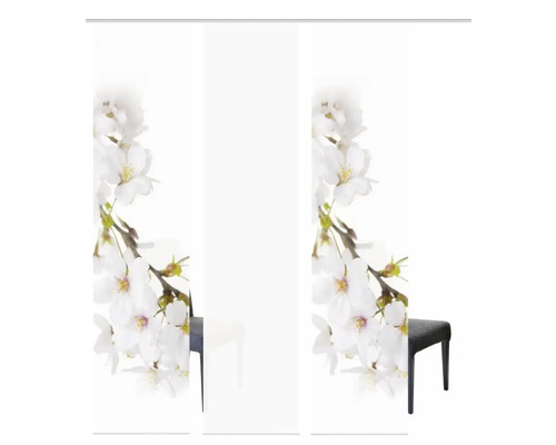 Schiebegardine mit Blumenmuster