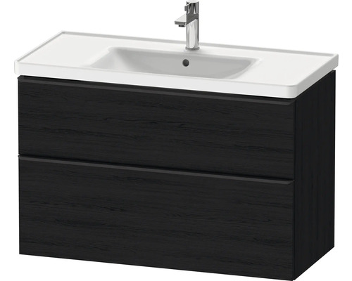 Meuble sous-lavabo avec deux tiroirs, lavabo et robinet