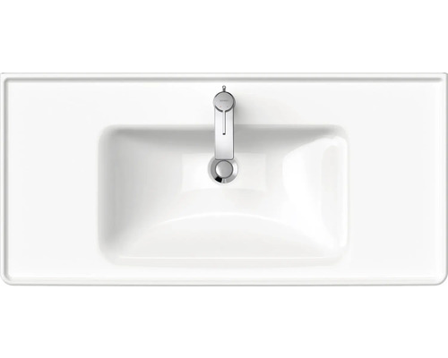 Vue de dessus d''un lavabo avec robinet