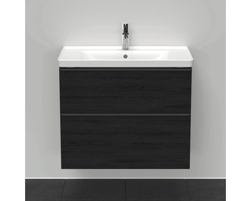 Meuble-lavabo avec deux tiroirs, lavabo et robinet