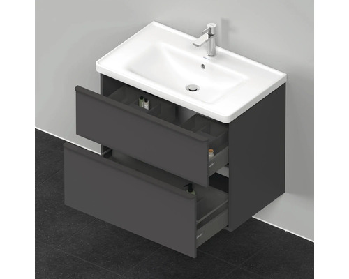 Waschtischunterschrank mit zwei Schubladen und Waschbecken