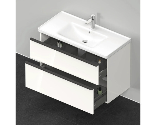 Meuble sous-lavabo avec deux tiroirs et lavabo