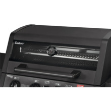 Détail du barbecue à gaz Enders Monroe Pro avec thermomètre et fenêtre de contrôle