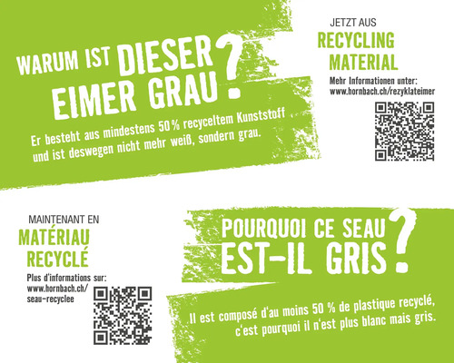 Informationen zur Verwendung von Recyclingmaterial