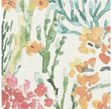 Gros plan d''un papier peint à motifs floraux