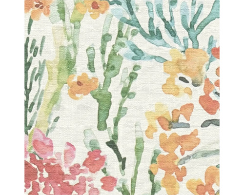 Gros plan d''un papier peint à motifs floraux