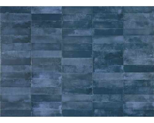 Carreaux muraux rectangulaires en céramique bleue
