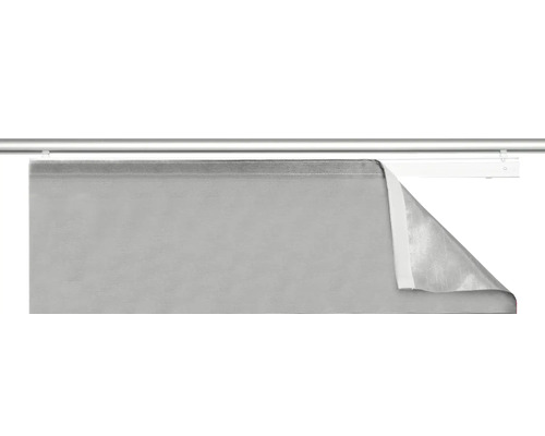Store latéral gris avec profilé de support pour fenêtre